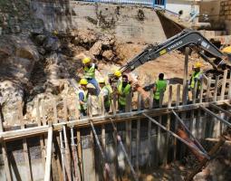 "مياه لبنان الجنوبي" تعلن عن استكمال أعمال بناء وصب منشآت نبع الطاسة وفقا للقانون
