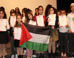 معرض "وطني هويتي".. تحية بالريشة واللون من أطفال صيدا الى أطفال غزة