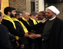 "حزب الله "وعائلة الشهيد حمد تقبلا التبريكات في حارة صيدا