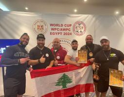 فاز البطل اللبناني الصيداوي ربيع السقا في بطولة كأس العالم للقوة البدنية