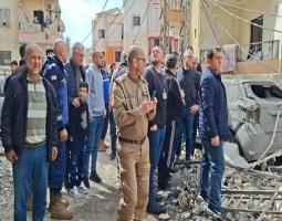 رؤساء بلديات صيدا وحارة صيدا والمية ومية تفقدوا موقع الغارة في "منطقة الفوار"