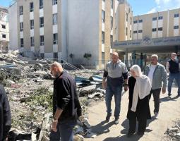 بهية الحريري تتفقد أضرار العدوان الإسرائيلي في ثانوية "البهاء"