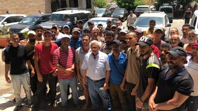 سعد يلتقي عمال معمل النفايات في صيدا ويطالب بإنصافهم