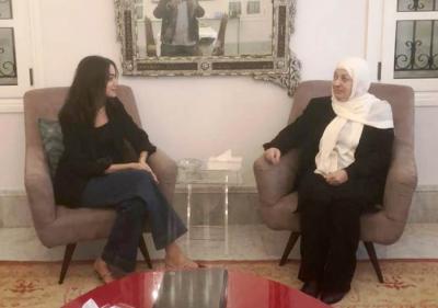 الحريري تلتقي الصحافية الفلسطينية بلستيا العقاد التي