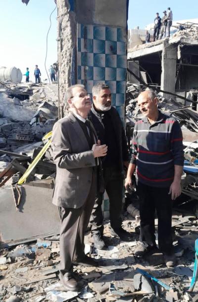 البزري يتفقد أضرار العدوان الاسرائيلي على المنطقة الصناعية جنوب صيدا