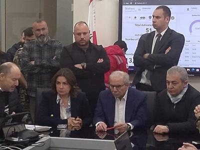 سلام في صيدا ويجتمع مع خلية الأزمة في السراي الحكومي ويطلع على اوضاع النازحين