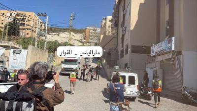 عملية اجلاء واسعة للسكان من منازلهم في المنطقة المهددة في حارة صيدا - الفوار  حفاظا على سلامتهم