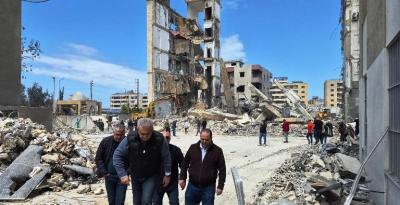 حجازي ووفد بلدية صيدا تفقدوا اضرار