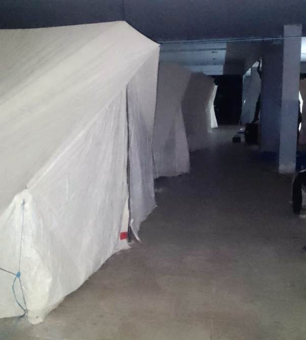 البدء بنصب" خيم" في صيدا تنفيذا لخطة عدم بقاء اي نازح على الطريق دون مأوى في المدينة