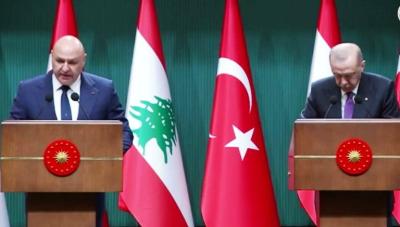 أردوغان يبدي أمام عون رغبة تركيا بالانضمام إلى 